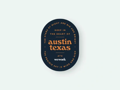 WeWork Stickers coworking atx capitol texas stickers austin wework