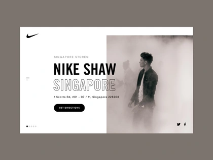 Nike Singapore Stores ui mobile website design ux  ui ui-design responsive module ux website advertising typography design