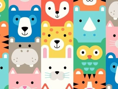 Animal Squares Pattern