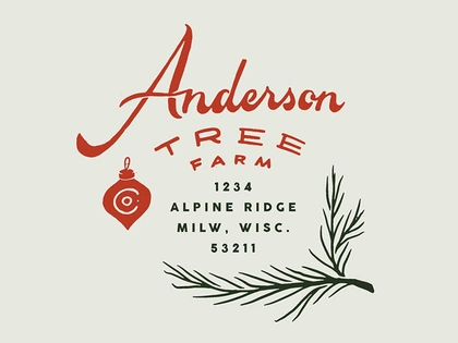 Tree Farm tree farm logo badge christmas