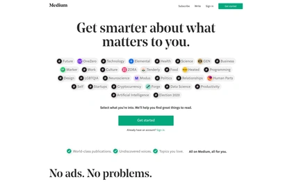 Medium – Get smarter about what matters to you.