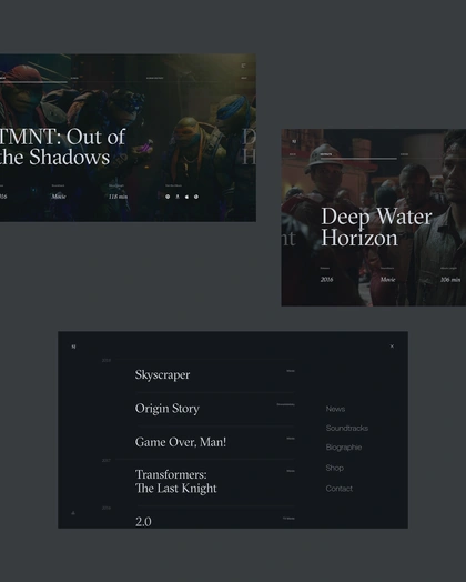 Steve Jablonsky Website Concept on Behance