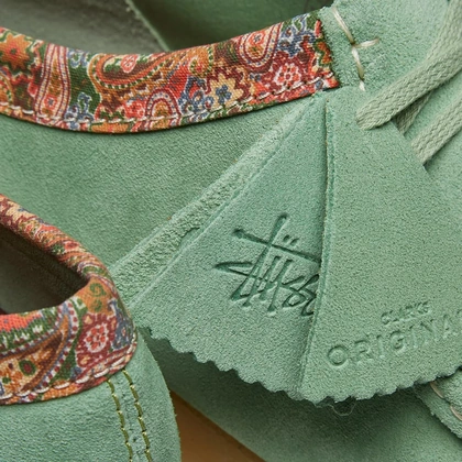 Clarks Originals x Stussy Wallabee Green Multi | END.