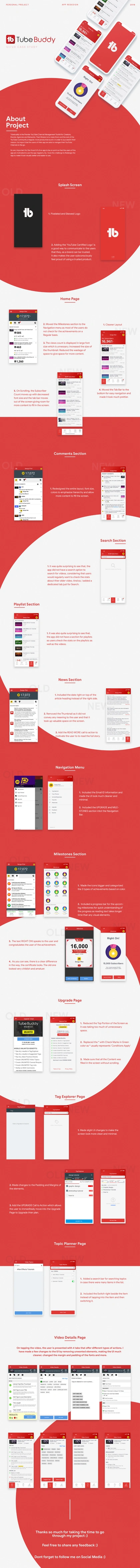 TubeBuddy App Redesign - UI/UX Case Study