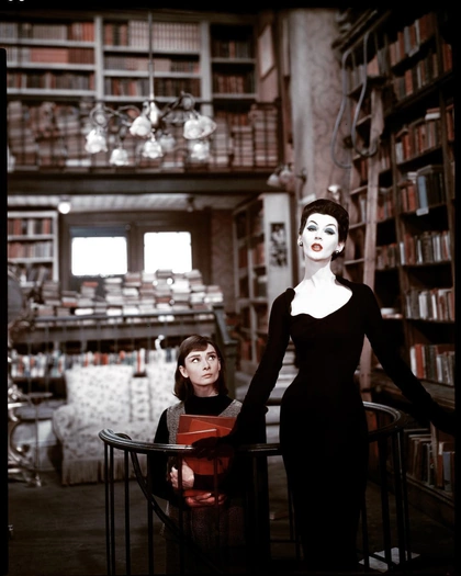 Audrey Hepburn and Dovima in Funny Face, 1957