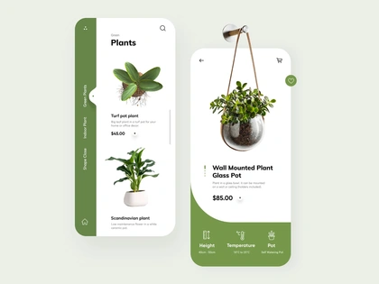 Plants App UX UI Design ux uiux ui interface app mobileappdesign mobileapp mobile ui mobile app design mobile design mobile illustration minimal mobile app