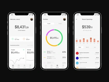 Fintech / bank app concept