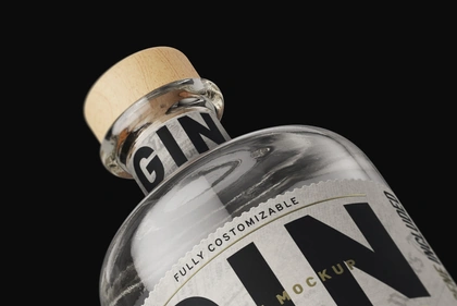 Gin Bottle Mockup+Free Sample on Behance