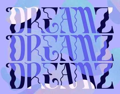 custom type dreams dreamy funky lettering type