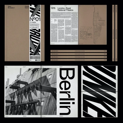 New Brutalism Controversial Concrete editorial mockup