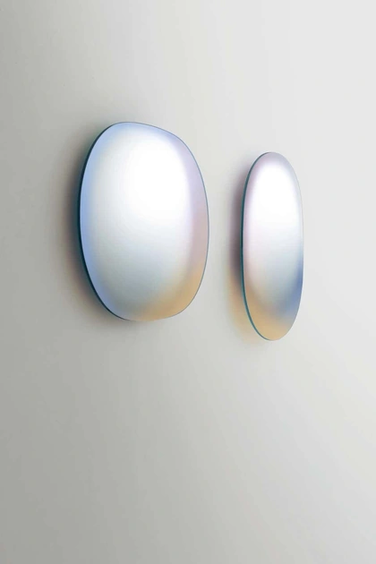 Shimmer Small Iridescent Rounded Mirror, By Patricia Urquiola From Glas Italia