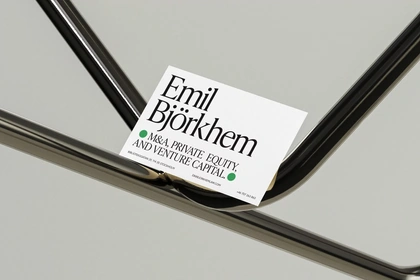 Erik Herrström’s identity for Björkhem embodies the Swedish law firm’s forward-thinking attitude