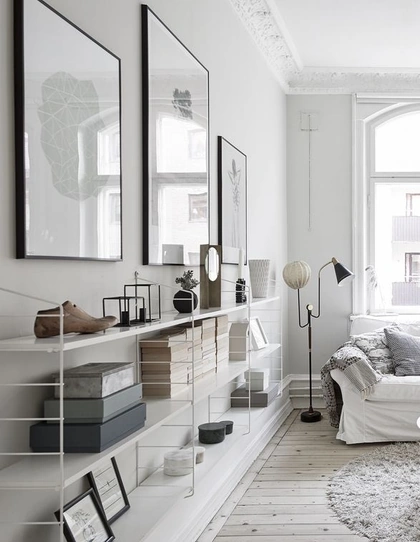 Pastel colors and soft wood floors