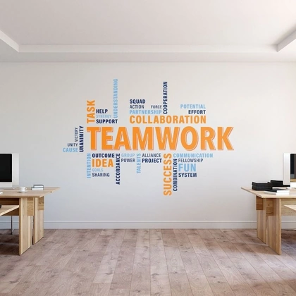 Teamwork Wall Decal Teamwork Decal Office Wall Art Office | Etsy