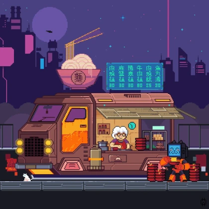 8bit Cyberpunk pixel Pixel art