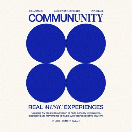 Photo by Monga on October 08, 2021. May be an image of text that says 'A BRAND NEW WORLDWIDECONNECTED EXPERIENCE COMMUNUNITY REAL MUSIC EXPERIENCES Creating the ideal consumption multi-sensory experiences, discussing the movements music with their respecti