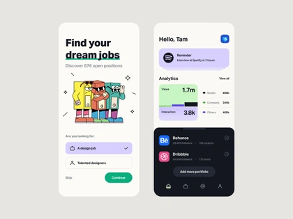 Hiring Platform – Mobile App by Tran Mau Tri Tam ✪ for UI8 on Dribbble