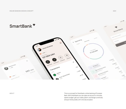 Smartbank - online banking app concept on Behance