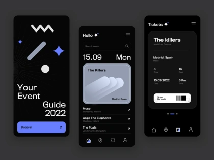 Event App UI by Giga Tamarashvili on Dribbble