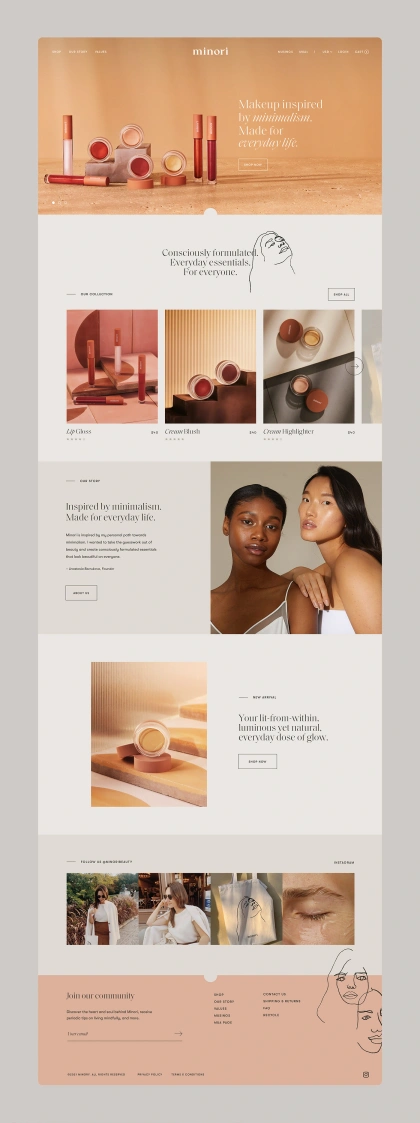 beauty cosmetics ecommerce website Web Design 