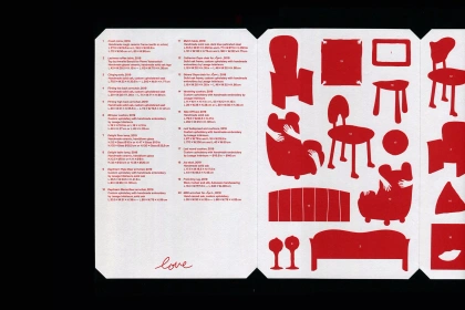 GeneralPublic's identity for Pierre Yovanovitch's Love exhibition captures the romantic theme of his work