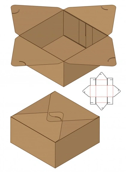 Emballage De Boîte à Découper Modèle Pour Impression