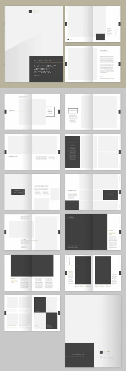 Architecture portfolio template preview