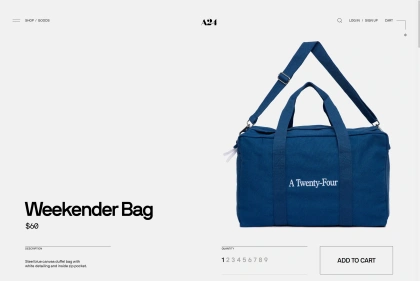 a24 weekender bag