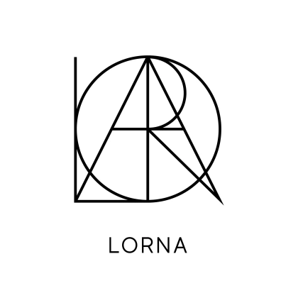 LORNA name logo monogram minimal design, abstract logo, tattoo idea, black and white logo, business, beauty, personalised, unique, modern logo