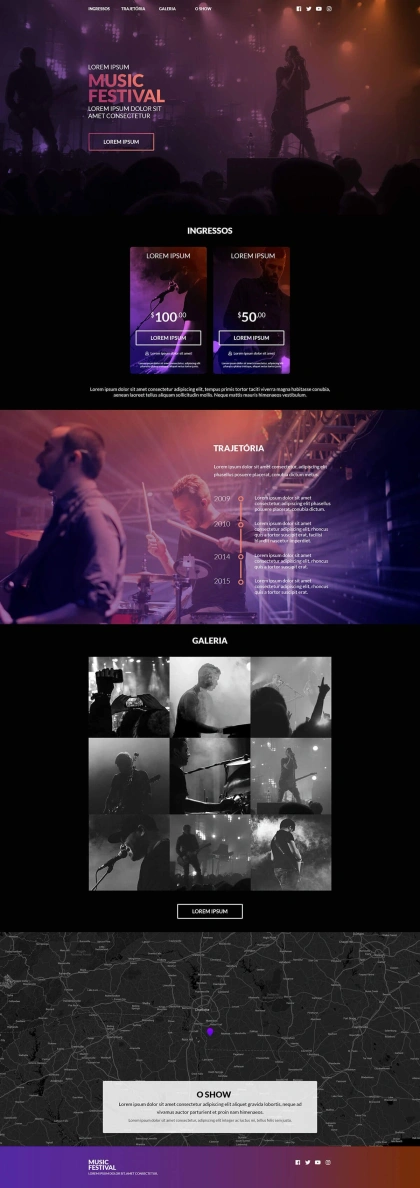 Free Music Festival Website Template
