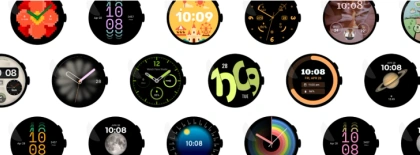 Array of Google watch faces