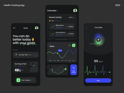 Health tracking app by Awsmd on Dribbble