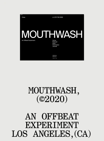 Mouthwash, An Offbeat Experiment ©2020 on Behance