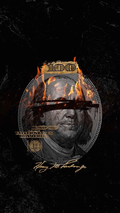 Money Burning IPhone Wallpaper HD