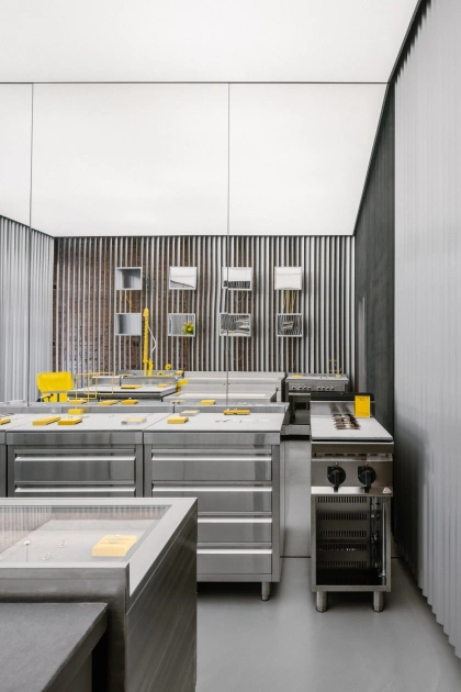 Crosby Studios uses kitchen equipment to create jewellery store interior