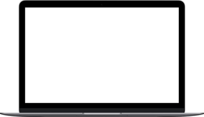 Laptop with Empty Screen for Mockup