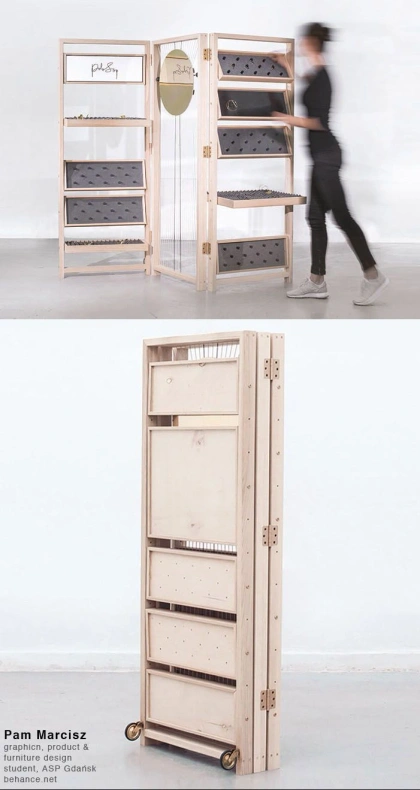 Movable Jewelry Display by Polish Designer Pam Marcisz Pictures courtesy of Pam ... - Market Furniture - #movable #bil ...