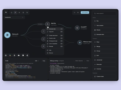 Web Dashboard Ai with no-code