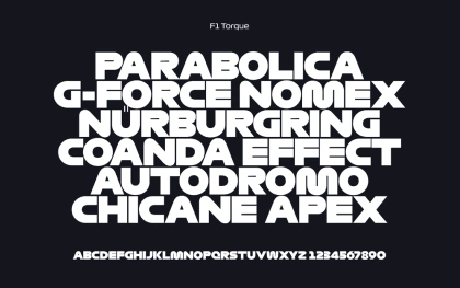 Download the New Formula 1 Fonts: F1 Regular, F1 Turbo and F1 Torque