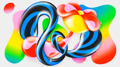 design art Digital Art  ILLUSTRATION  flower digital painting Procreate trippy Pop Art candy eye