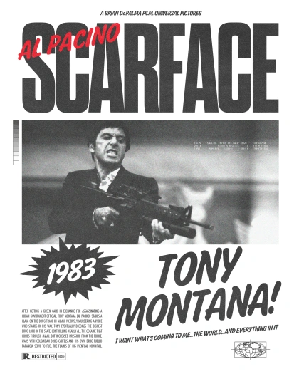 Tony Montana (Scarface) Movie Poster