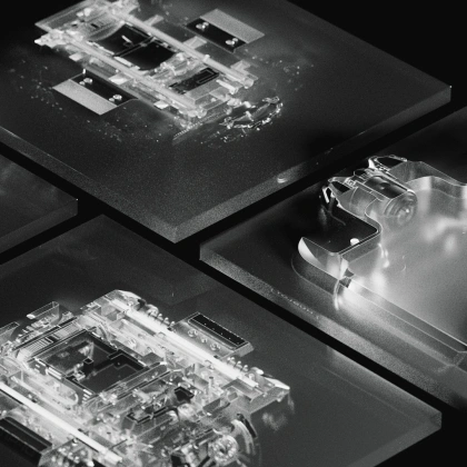 Photo by TENDRIL on February 08, 2024. May be a black-and-white image of xray, circuit board and text.