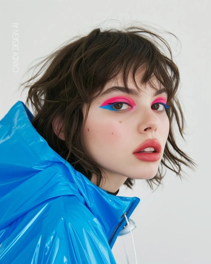 Photo by Barbara Fumarola on January 11, 2024. May be an image of 1 person, makeup, jacket, raincoat, turtleneck, parka and magazine.