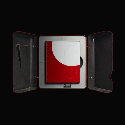 Photo shared by Ferrari on March 05, 2024 tagging @ferrariraces, and @ferrarihypercar. May be an image of lighter, speaker, battery, tablet, cigarette case and text.