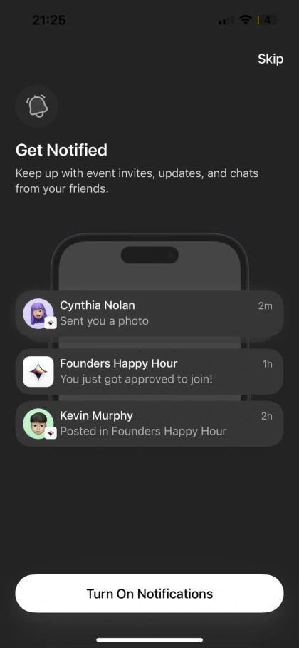 This may contain: an iphone screen showing the notifications for people to get on their cell phones, and then