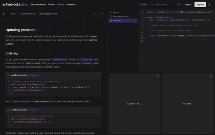 Updating presence | Liveblocks tutorial