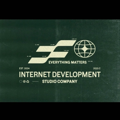 May be a graphic of magazine, computer, poster and text that says '.020 az0 2292. 260 180 .o2e EVERYTHING MATTERS 120.200- EST.2024 EST. 2024 2025 e INTERNET DEVELOPMENT 清带色 STUDIO COMPANY'