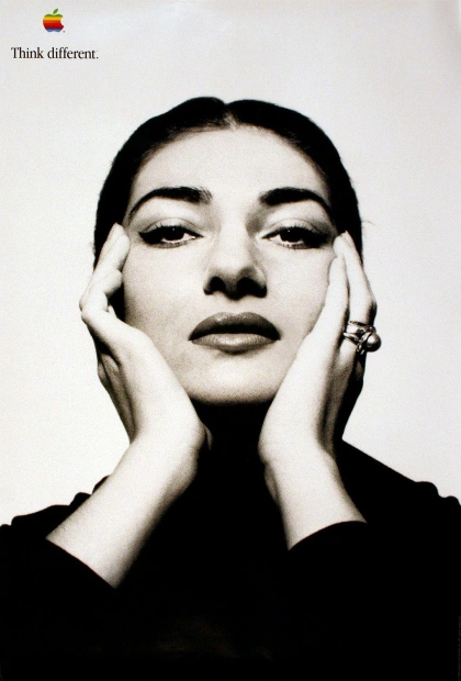 Think Different, Marie Callas, Apple, 1998