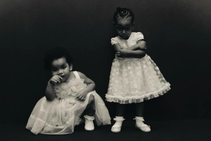 Photo shared by Gabriel Moses on March 14, 2025 tagging @juliadiasstudio, @sophie_jane_anderson, @gerryroryokane, @manuloca_, @mata_marielle, and @concretereplimited. May be a black-and-white image of 2 people, baby and text.